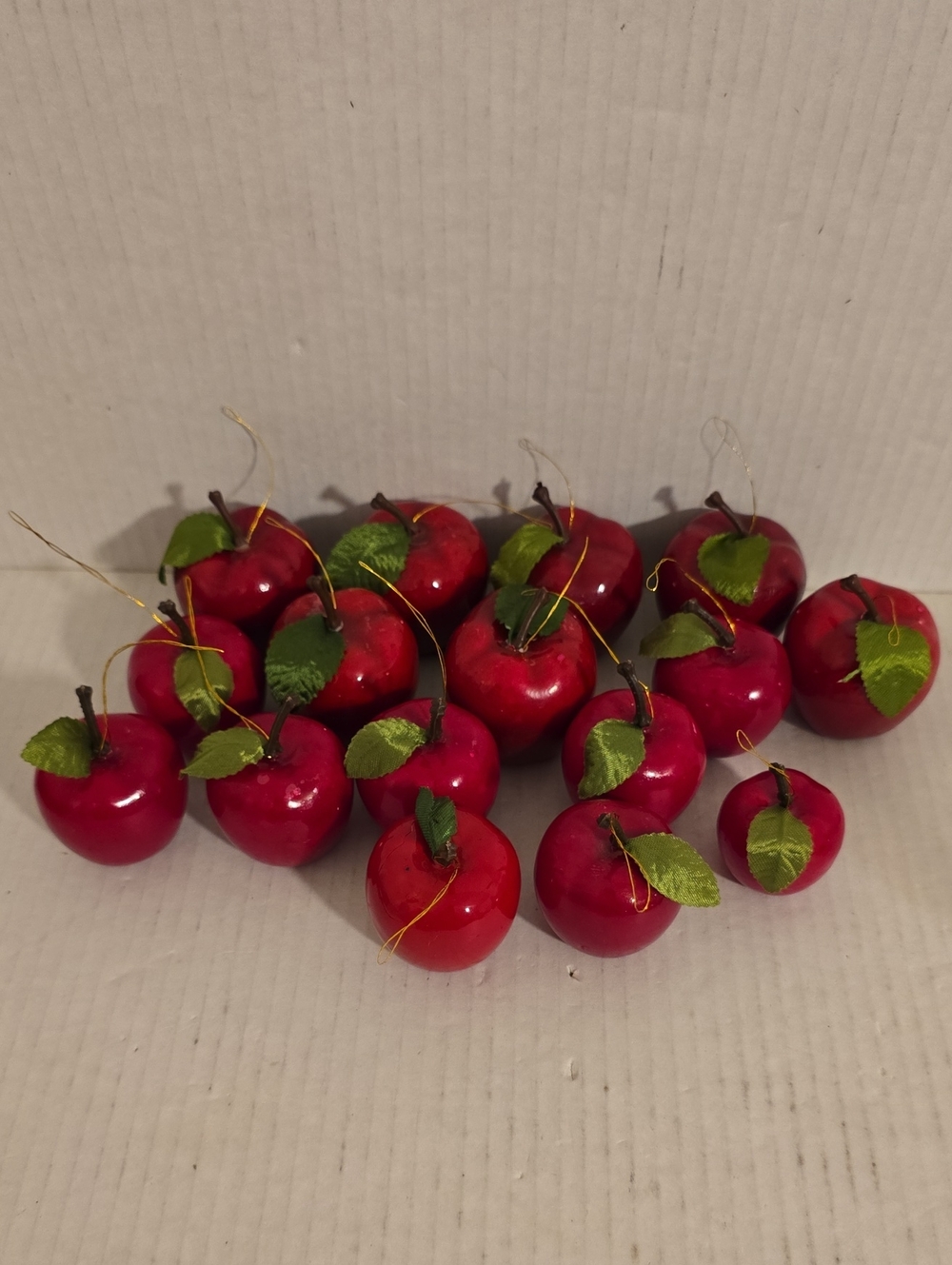 Set of 15 Vintage Apple Christmas Ornaments